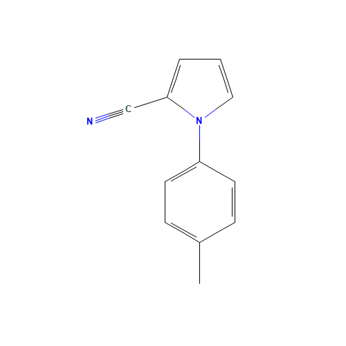 1-(4-Methylphenyl)-1H-pyrrole-2-carbonitrile (CAS: 35524-48-2) - Chemical Structure and Molecular Formula 