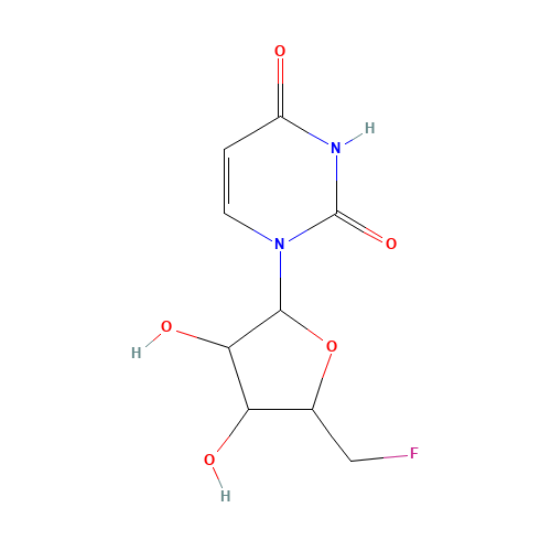 1-(5-Deoxy-5-fluoropentofuranosyl)-2,4(1H,3H)-pyrimidinedione (CAS: 38817-29-7) - Chemical Structure and Molecular Formula 