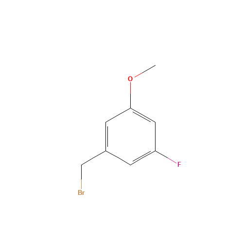 1-(Bromomethyl)-3-fluoro-5-methoxybenzene (CAS: 914637-29-9) - Chemical Structure and Molecular Formula 