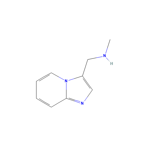 1-(Imidazo[1,2-a]pyridin-3-yl)-N-methylmethanamine (CAS: 885275-83-2) - Chemical Structure and Molecular Formula 