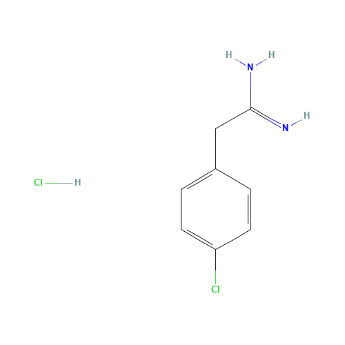 2-(4-Chlorphenyl)ethanimidamidhydrochlorid (CAS: 55154-90-0) - Chemical Structure and Molecular Formula 