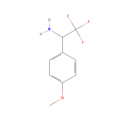 2,2,2-Trifluor-1-(4-methoxyphenyl)ethanamin (CAS: 179996-42-0) - Chemical Structure and Molecular Formula 