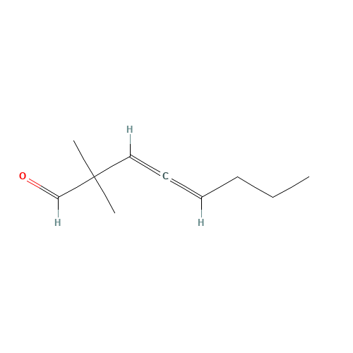 2,2-Dimethyl-3,4-octadienal (CAS: 590-71-6) - Chemical Structure and Molecular Formula 
