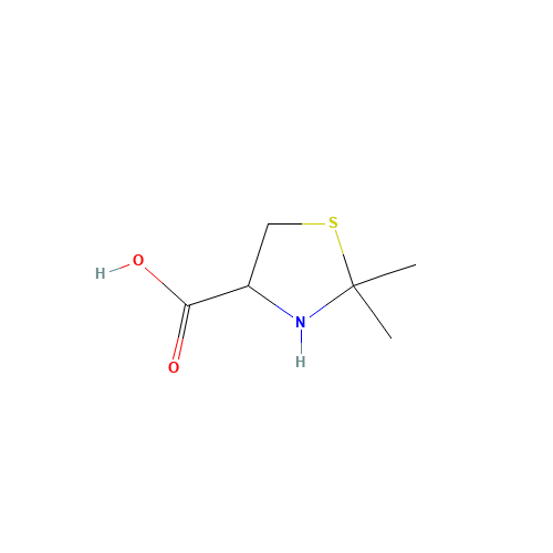 2,2'-Dimethyl-thiazolidine-4-carboxylic acid (CAS: 42607-20-5) - Chemical Structure and Molecular Formula 