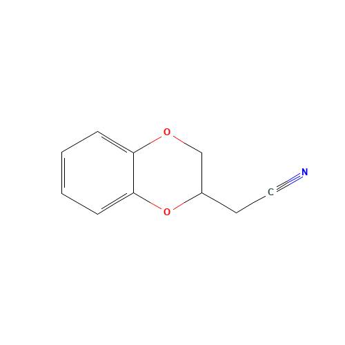 2,3-dihydro-1,4-benzodioxin-2-ylacetonitrile (CAS: 18505-91-4) - Chemical Structure and Molecular Formula 