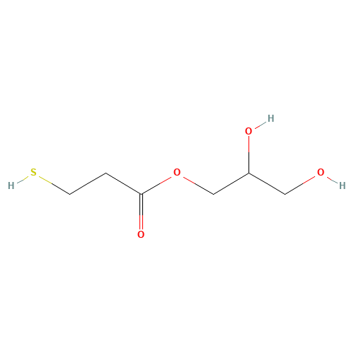 2,3-Dihydroxypropyl 3-sulfanylpropanoate (CAS: 67874-65-1) - Chemical Structure and Molecular Formula 