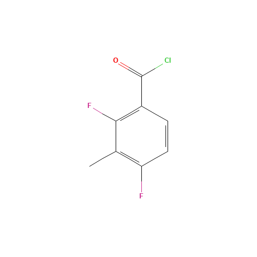 2,4-Difluoro-3-methylbenzoyl chloride (CAS: 112857-70-2) - Chemical Structure and Molecular Formula 