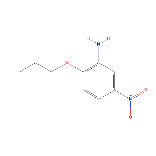 2-Amino-4-nitro-1-propoxybenzene (CAS: 553-79-7) - Chemical Structure and Molecular Formula 