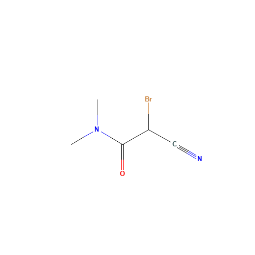 2-Bromo-2-cyano-N,N-dimethylacetamide (CAS: 15430-62-3) - Chemical Structure and Molecular Formula 
