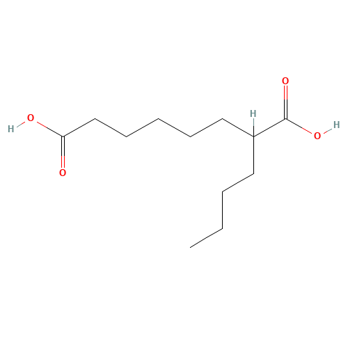 2-Butyloctanedioic acid (CAS: 50905-10-7) - Chemical Structure and Molecular Formula 