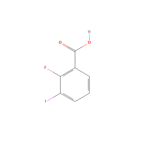 2-Fluoro-3-iodobenzoic acid (CAS: 447464-03-1) - Chemical Structure and Molecular Formula 