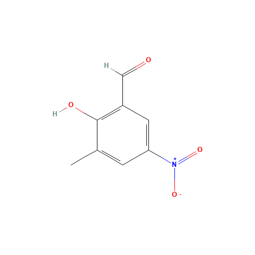 2-hydroxy-3-methyl-5-nitrobenzaldehyde (CAS: 68007-03-4) - Chemical Structure and Molecular Formula 