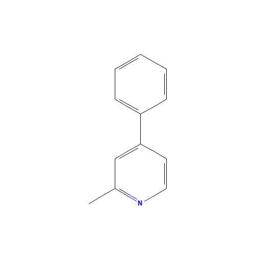 2-Methyl-4-phenylpyridine (CAS: 15032-21-0) - Chemical Structure and Molecular Formula 