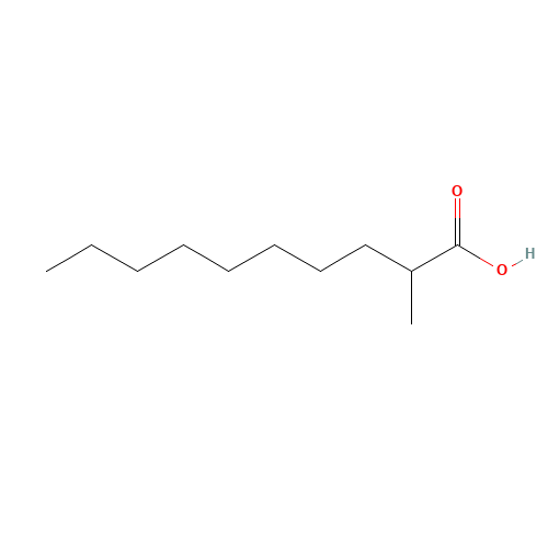 2-Methyldecanoic acid (CAS: 24323-23-7) - Chemical Structure and Molecular Formula 