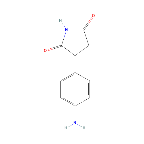 3-(4-Aminophenyl)pyrrolidine-2,5-dione (CAS: 32856-49-8) - Chemical Structure and Molecular Formula 