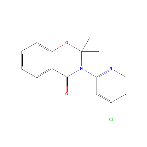 3-(4-Chloro-2-pyridinyl)-2,3-dihydro-2,2-dimethyl-4H-1,3-benzoxazin-4-one (CAS: 74405-00-8) - Chemical Structure and Molecular Formula 