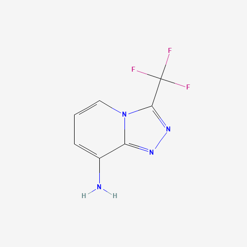 3-(Trifluoromethyl)[1,2,4]triazolo[4,3-a]pyridin-8-amine (CAS: 338982-42-6) - Chemical Structure and Molecular Formula 