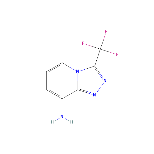 3-(Trifluoromethyl)[1,2,4]triazolo[4,3-a]pyridin-8-amine (CAS: 338982-42-6) - Chemical Structure and Molecular Formula 