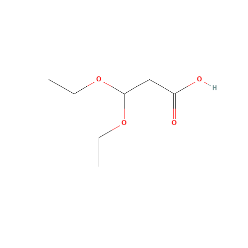 3,3-Diethoxypropanoic acid (CAS: 6191-97-5) - Chemical Structure and Molecular Formula 