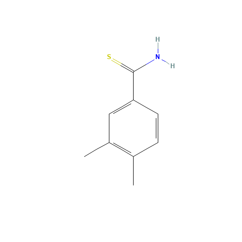 3,4-Dimethylbenzenecarbothioamide (CAS: 58952-03-7) - Chemical Structure and Molecular Formula 