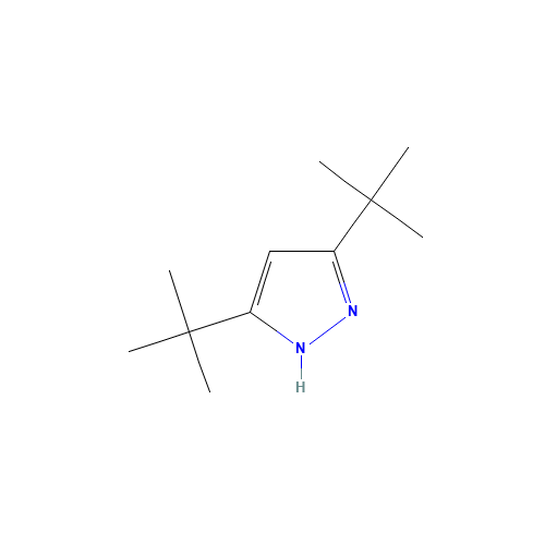 3,5-di-tert-butyl-1H-pyrazole (CAS: 1132-14-5) - Chemical Structure and Molecular Formula 