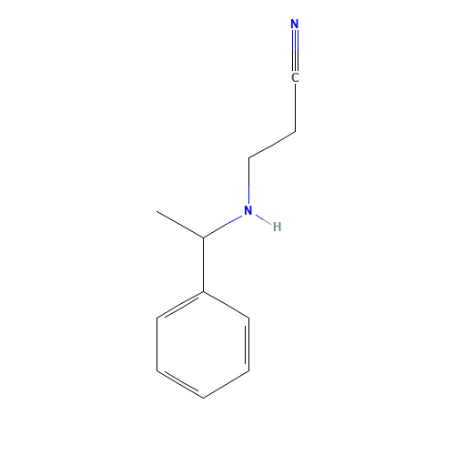 3-[(1-Phenylethyl)amino]propanenitrile (CAS: 112971-19-4) - Chemical Structure and Molecular Formula 