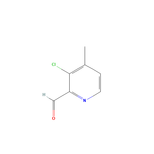 3-Chloro-4-methyl-2-pyridinecarbaldehyde (CAS: 884495-43-6) - Chemical Structure and Molecular Formula 