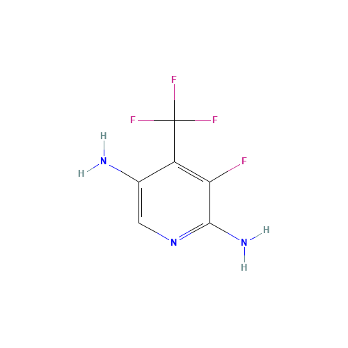 3-fluoro-4-(trifluoromethyl)pyridine-2,5-diamine (CAS: 675602-90-1) - Chemical Structure and Molecular Formula 