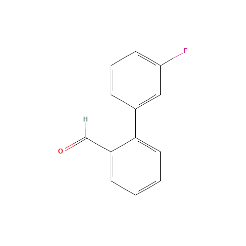 3'-Fluorobiphenyl-2-carbaldehyde (CAS: 676348-32-6) - Chemical Structure and Molecular Formula 