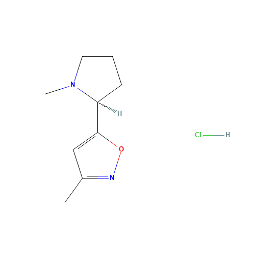 3-Methyl-5-[(2S)-1-methyl-2-pyrrolidinyl]-1,2-oxazole hydrochloride (CAS: 147388-83-8) - Related Chemical Product