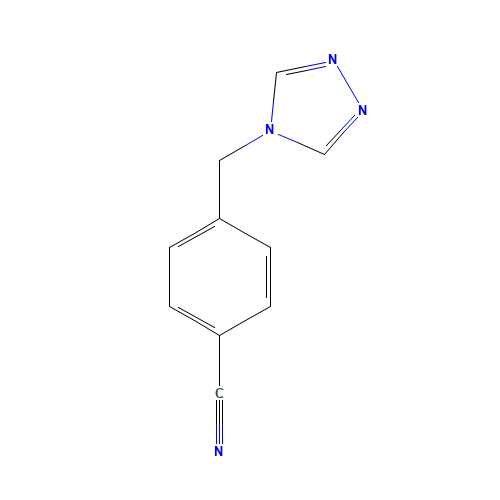 4-(4-Cyanobenzyl)-1,2,4-triazole (CAS: 112809-27-5) - Chemical Structure and Molecular Formula 