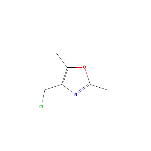 4-(chloromethyl)-2,5-dimethyl-1,3-oxazole (CAS: 777823-76-4) - Chemical Structure and Molecular Formula 