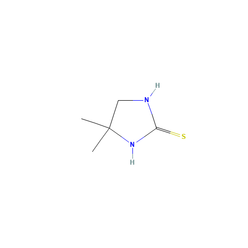 4,4-Dimethylimidazolidine-2-thione (CAS: 6086-42-6) - Chemical Structure and Molecular Formula 