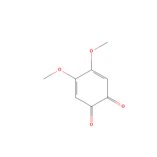 4,5-Dimethoxy-1,2-benzoquinone (CAS: 21086-65-7) - Chemical Structure and Molecular Formula 