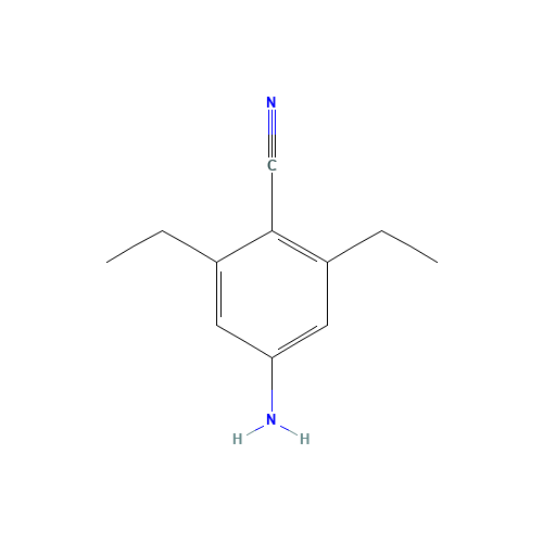 4-Amino-2,6-diethylbenzonitrile (CAS: 1003708-27-7) - Chemical Structure and Molecular Formula 