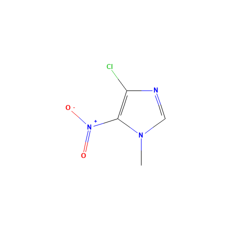 4-chloro-1-methyl-5-nitro-1H-imidazole (CAS: 4897-31-8) - Chemical Structure and Molecular Formula 