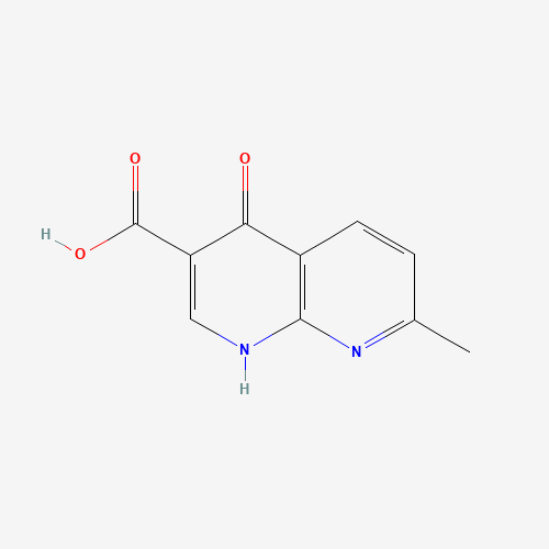 4-hydroxy-7-methyl-1,8-naphthyridine-3-carboxylic acid (CAS: 13250-97-0) - Chemical Structure and Molecular Formula 