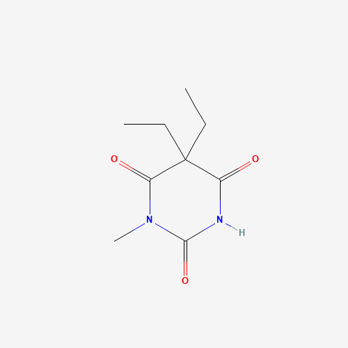 5,5-Diethyl-1-methylpyrimidine-2,4,6(1H,3H,5H)-trione (CAS: 50-11-3) - Chemical Structure and Molecular Formula 