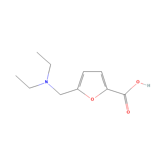 5-[(diethylamino)methyl]-2-furoic acid (CAS: 459795-81-4) - Chemical Structure and Molecular Formula 