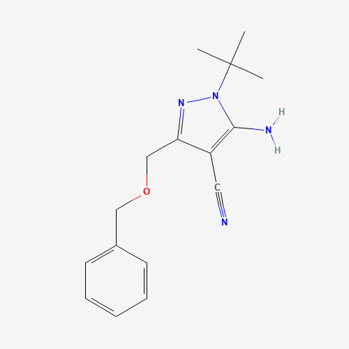5-Amino-3-[(benzyloxy)methyl]-1-tert-butyl-1H-pyrazole-4-carbonitrile (CAS: 1151653-30-3) - Related Chemical Product