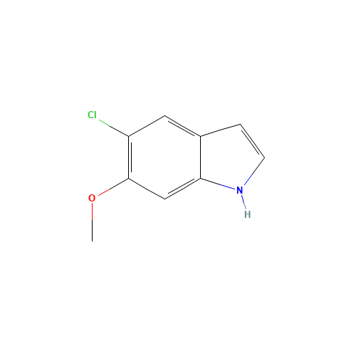 5-Chloro-6-methoxy-1H-indole (CAS: 90721-60-1) - Chemical Structure and Molecular Formula 