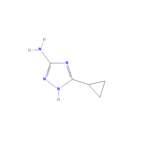 5-Cyclopropyl-4H-1,2,4-triazol-3-amine (CAS: 502546-41-0) - Chemical Structure and Molecular Formula 