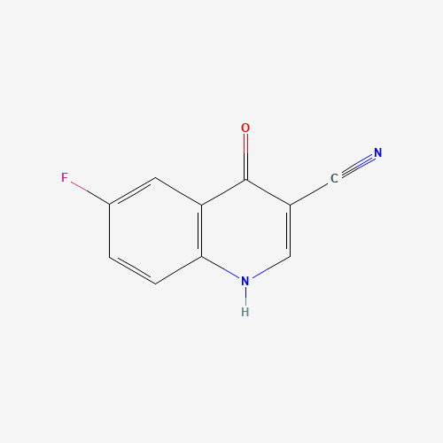 6-Fluor-4-hydroxychinolin-3-carbonitril (CAS: 71083-60-8) - Chemical Structure and Molecular Formula 