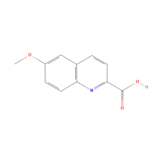 6-methoxyquinoline-2-carboxylic acid (CAS: 75433-99-7) - Chemical Structure and Molecular Formula 