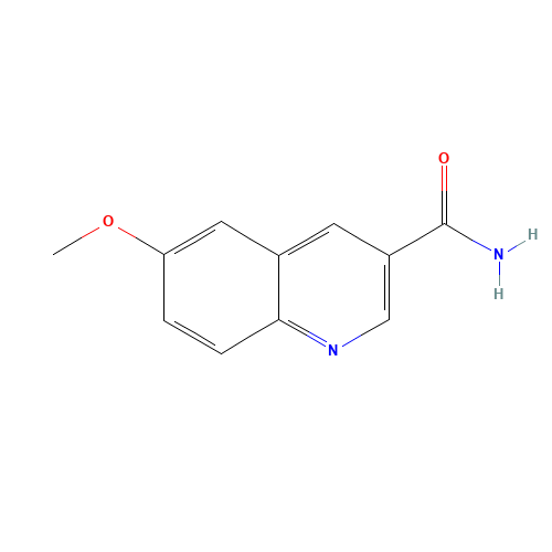 6-Methoxyquinoline-3-carboxamide (CAS: 71083-30-2) - Chemical Structure and Molecular Formula 