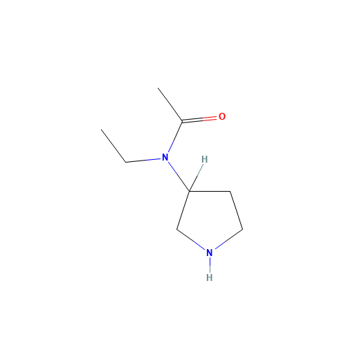 Acetamide, N-ethyl-N-3-pyrrolidinyl- (CAS: 115445-29-9) - Chemical Structure and Molecular Formula 