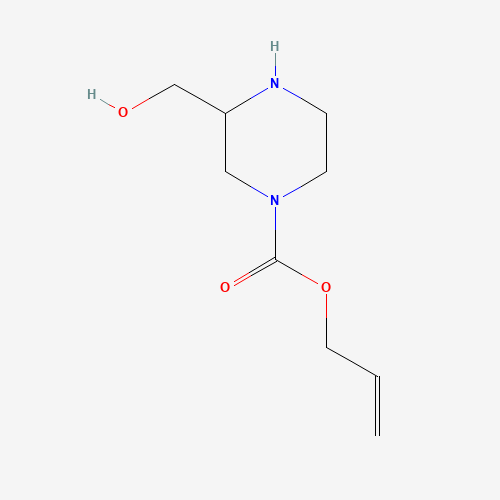 Allyl 3-(hydroxymethyl)-1-piperazinecarboxylate (CAS: 885275-39-8) - Chemical Structure and Molecular Formula 