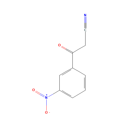 benzenepropanenitrile, 3-nitro-b-oxo- (CAS: 21667-64-1) - Chemical Structure and Molecular Formula 