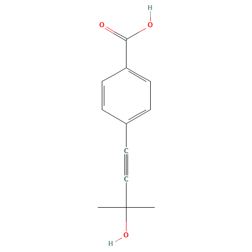 benzoic acid, 4-(3-hydroxy-3-methyl-1-butyn-1-yl)- (CAS: 63165-02-6) - Related Chemical Product