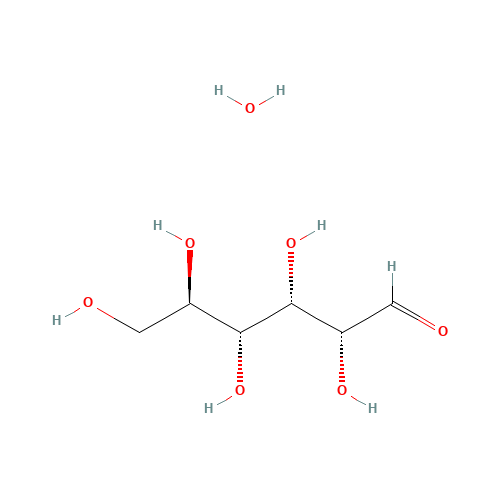 D-glucose monohydrate (CAS: 77938-63-7) - Chemical Structure and Molecular Formula 